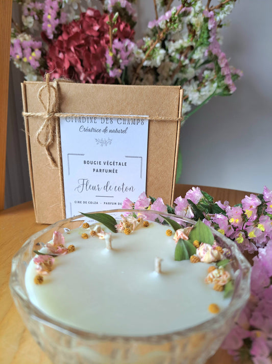 Bougie naturelle pour déco de la maison saine et parfumée. Bougie artisanale, respectueuse de votre bien être