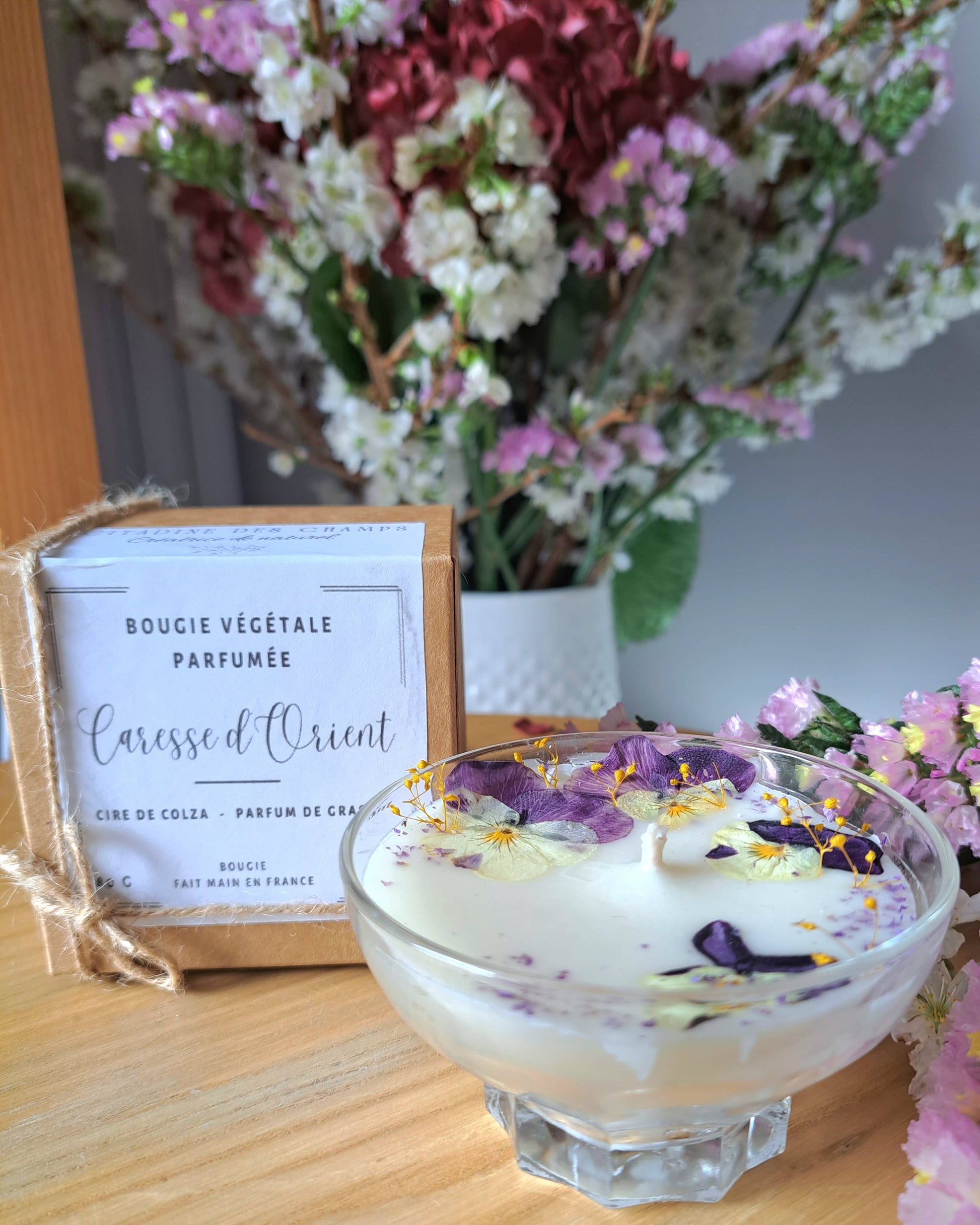 Bougie naturelle pensée