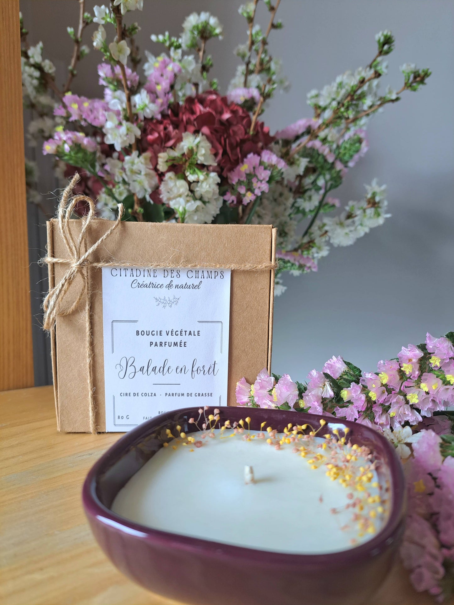 Bougie parfumée, fleurie de gypsophile 5