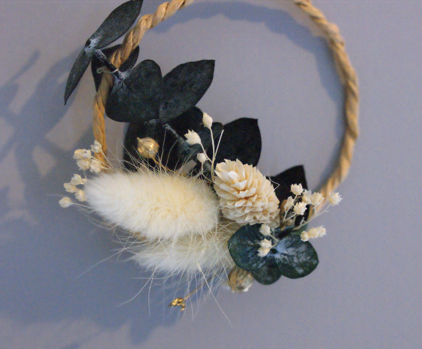 Couronne fleurs sechees pour deco naturelle 5