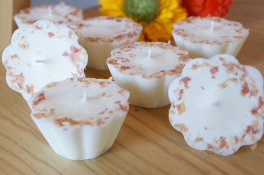 Bougie palet fleurs sechees 1