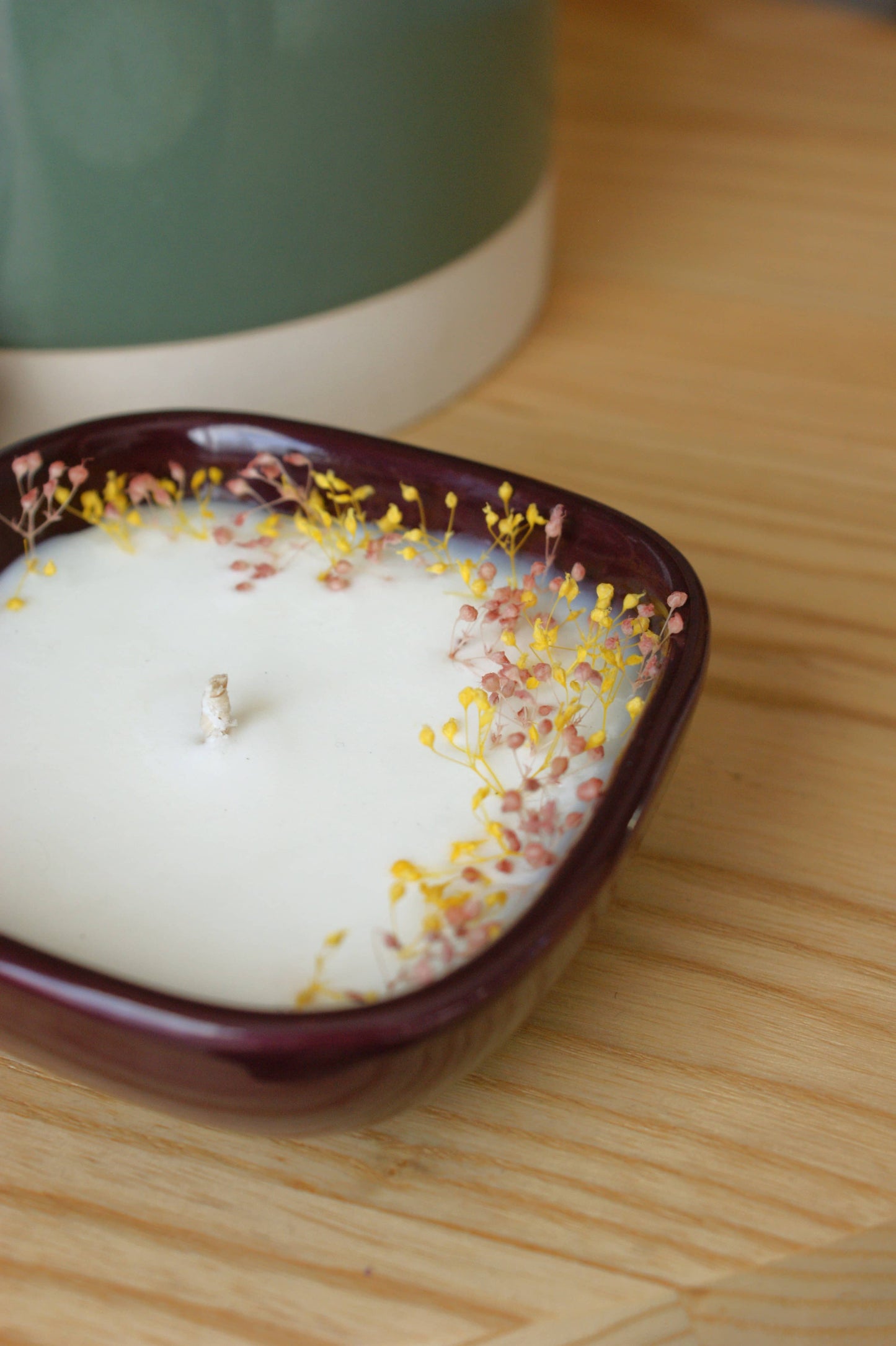 Bougie parfumee, fleurie de gypsophile 1