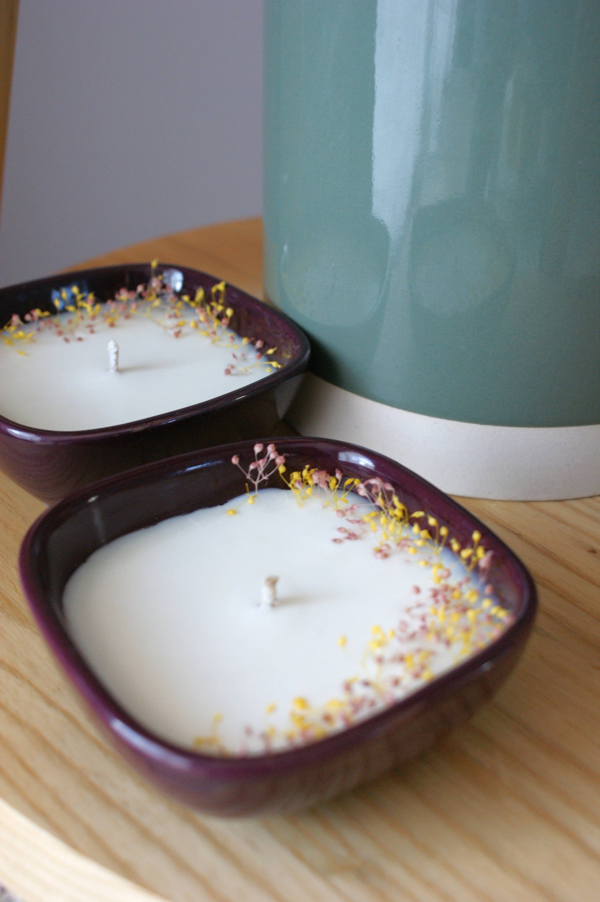 Bougie parfumee, fleurie de gypsophile 2