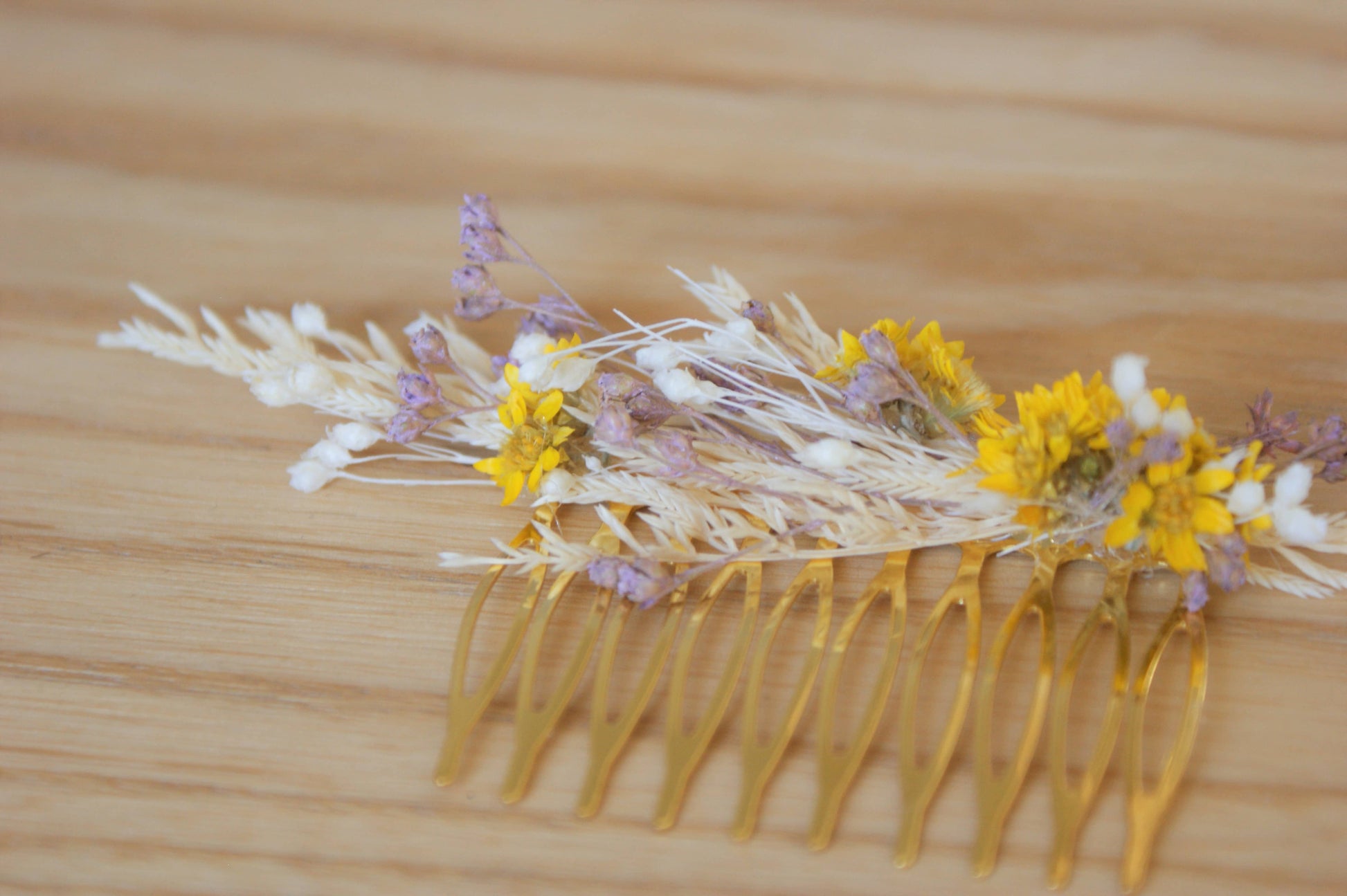 peigne fleuri artisanal style champetre 2